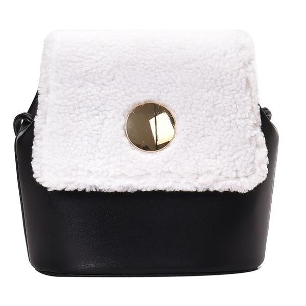 

191203 ivog new arrival everyday ladies small crossbody shoulder handbag pu fur geometric hand bags for women 2019