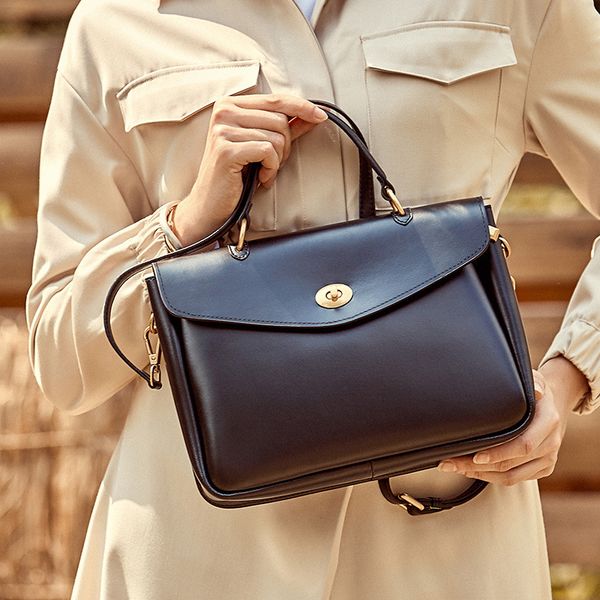 

luxury vintage women genuine leather bag elegant ladies handbags fashion simple shoulder messenger bags brand