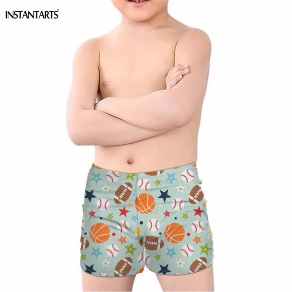 

instantarts /soccer printed boys swimming trunks summer swimsuits for children breathable boy swimwear boardshorts boy