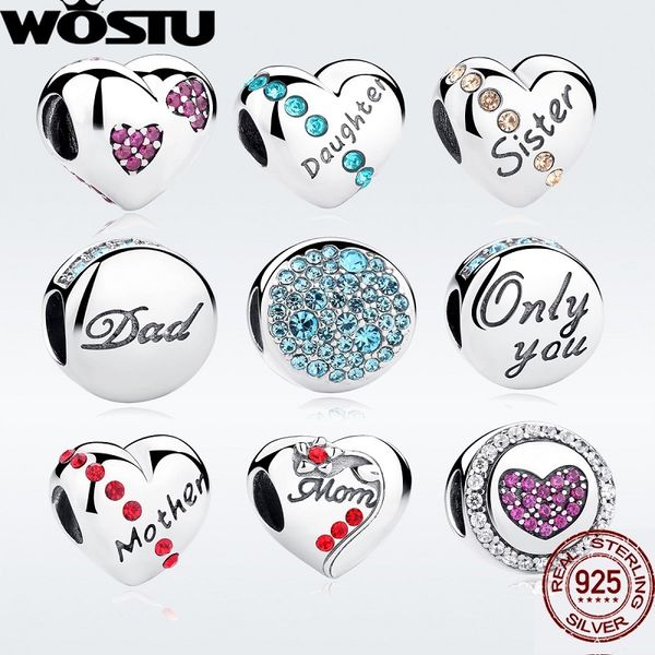 

wostu 925 soild серебряная круглая любовь шарм шариков cz fit оригинальный браслет pandora подвески аутентичные ювелирные изделия diy dxc009, Blue;slivery