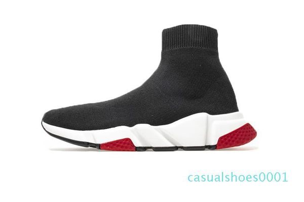 

2020 новые ботинки конструктора speed ​​trainer черный красный гипсофила тройной черный мода плоский носок сапоги мужчины женщины повседневн, Black