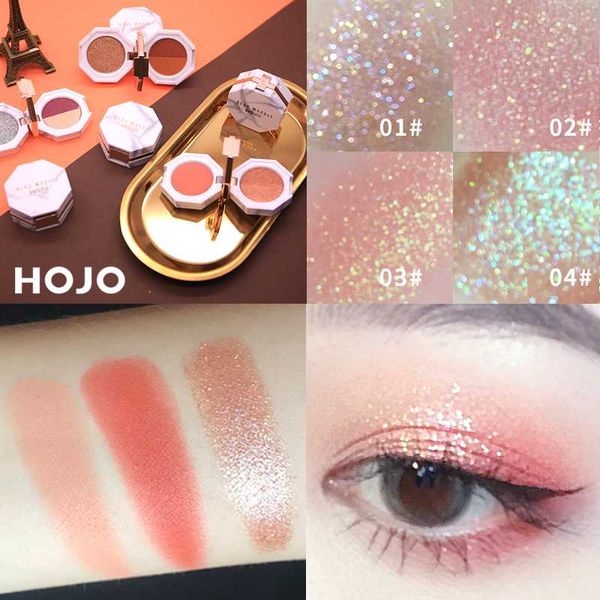 

double eyeshadow blusher glitter shimmer matte two layer eye shadow waterproof long lasting palette pigment professional makeup