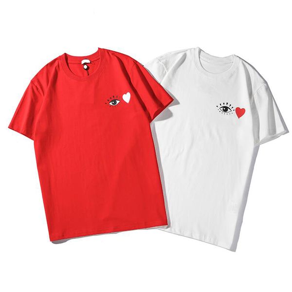 

19ss new summer mens t shirt fashion brand tshirts with eyes breathable short sleeve mens women tee shirts 2 colors s-2xl wholesale, White;black