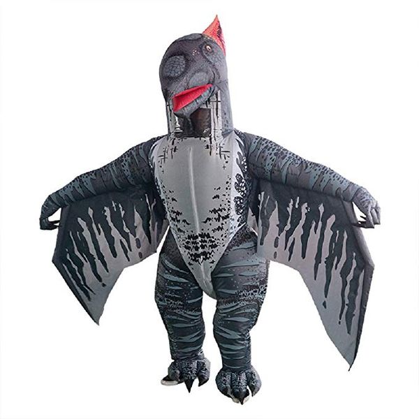 

t-rex inflatable dinosaur costume pterosaur fancy dress halloween mascot costume suit, Red;yellow