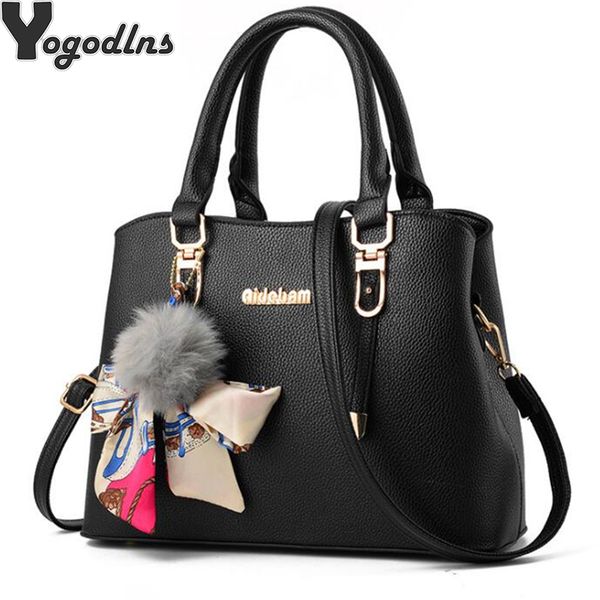 

новые сумки для женщин fur ball ленты лук дизайнер сумки женские кожаные сумки посыльного crossbody плеча сумки tote сумки