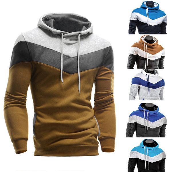 

winter fashion men hoodies retro long sleeve hoodie hooded pullover sweatshirt jacket coat outwear streetwear, Black