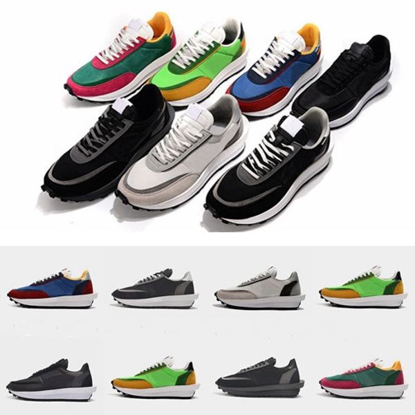 

2019 sacai ldv waffle running shoes women mens designer sneakers trainers pine green gusto varsity blue des chaussures schuhe zapatos, White;red
