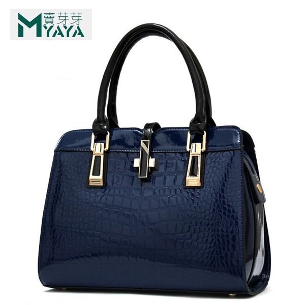 

bag women's new style fashion handbag paint crocodile pattern women's bag shoulder large