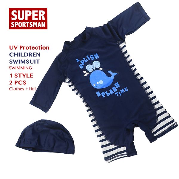 

kids cartoon fish swimwear children summer beach 2pcs swimming bathing suit baby boy uv prodection swimsuit water swim wear sets