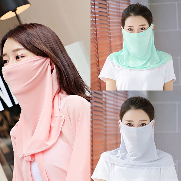 

qvjwv fashion women hanging face outdoor 8 color mask dustproof scarf ear neck protector sunscreen neckerchief neck protector face mas, Black
