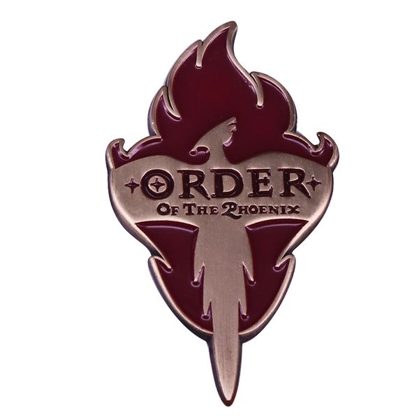 

dark times have come to hogwarts pin badge, Gray