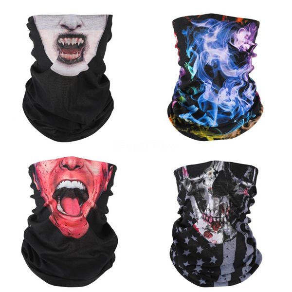 

headwear head wrap neck gaiter magic skull scarf tube mask face bandana balaclava sport skull scarf headband sweatband for hiking cycling#52, Blue;black