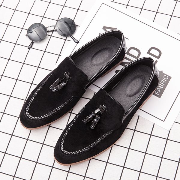 

2019 men's loafers moccas shoes breathable brand classic fashion comfortable elegant luxury casual shoes men's large size 47, Black