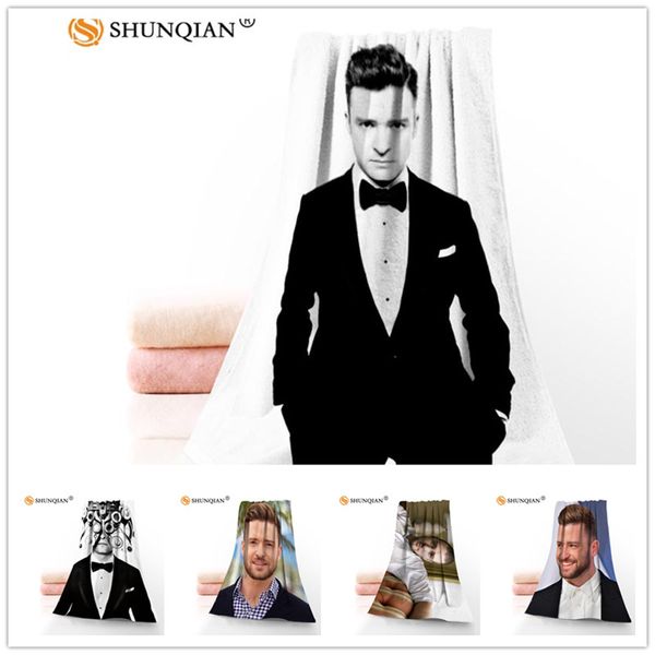 

custom justin timberlake 35x75cm face towels facecloth bamboo fiber washcloth quick drying sports towel