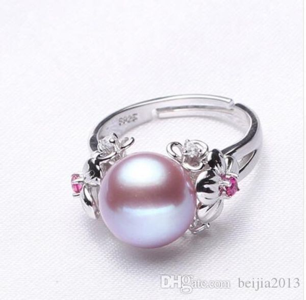 

10-11mm жемчужные украшения, природные жемчужные кольца для любви, пресной воды pearl 925 серебряное кольцо, рубиновые серебряные кольца для, Golden;silver