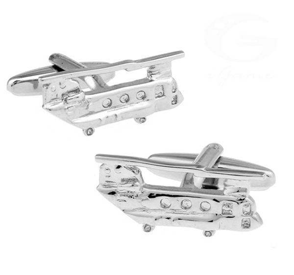 

men's transport plane cufflinks quality brass material silver color plane design cuff links wholesale & retail, Silver;golden