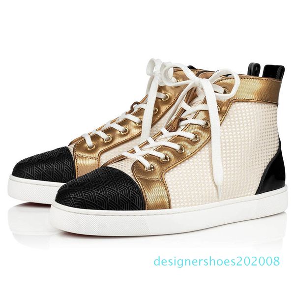 

новые женские ботинки марка rivet шпильки flat обувь ace модельер sneaker шнуровке высокой верхней красной подошвой обуви класса люкс популя, Black