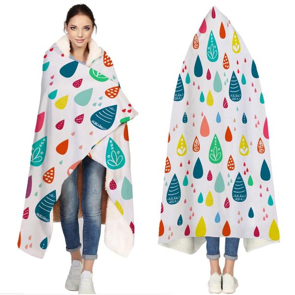 

colorful hand-painted raindrops are lovely blanket for couch bed animal cobertor para inverno