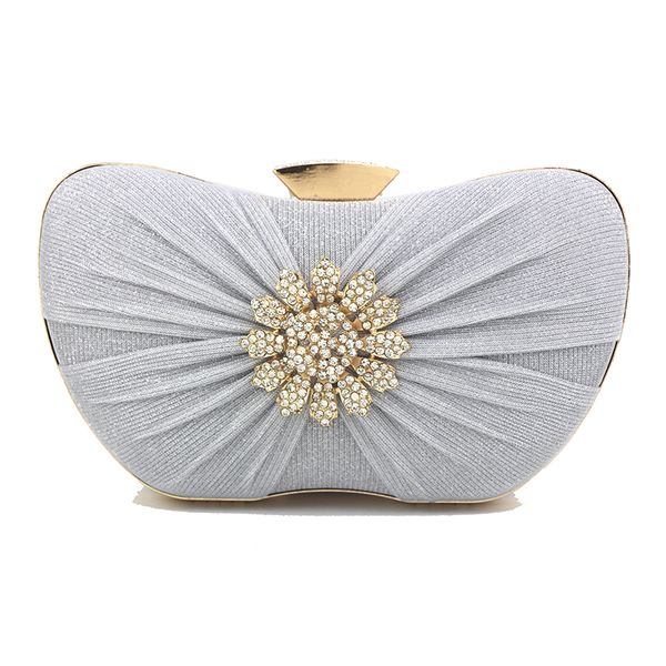 

2020 new diamond pleated clutch bag party chain handbag a501