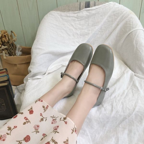 

woman flats lofers solid buckle women shoes square toe slip on slippers comortable casual shoes ladies shallow pea shoe j16-11, Black