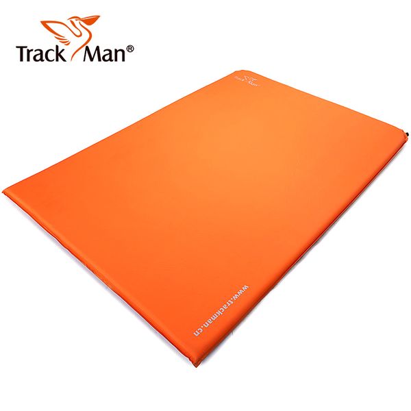

trackman 2 person outdoor tent mat automatic inflatable sleeping pad with pillow camping mat travel double mattress