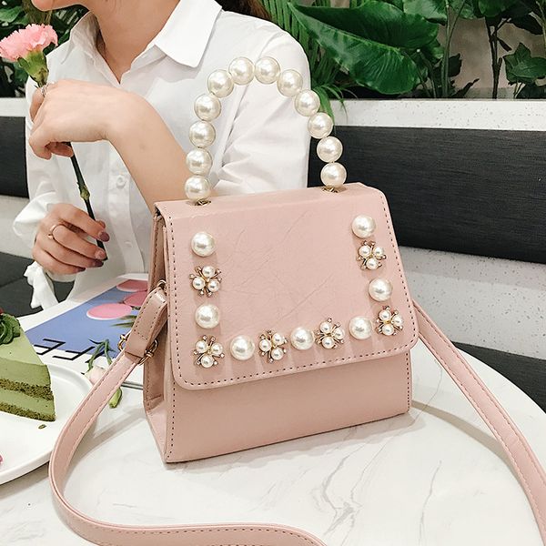 

new style western style fashion pearl hand shoulder saddle bag