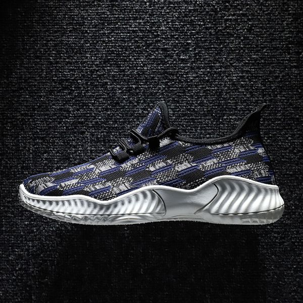 

stitching men sneakers mesh casual shoes lac-up shoes men lightweight comfortable breathable walking sneakers zapatillas hombre, Black