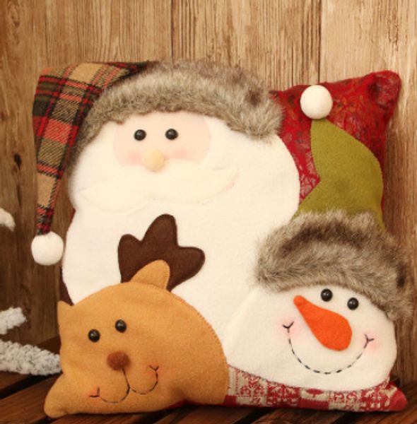 

2019 new christmas pillow deer snowman pattern pillow home decoration room christmas 35x35cm
