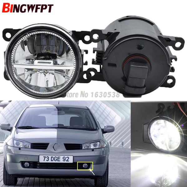 2x Auto Styling 6000K Weiß High Power LED Nebel Lampen DRL Lichter Für Renault MEGANE 2/3/CC Fluence Koleos SANDERO STEPWAY