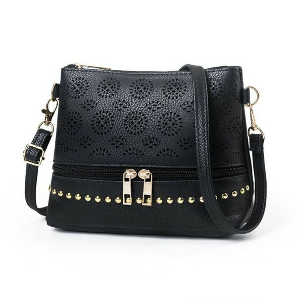 

women girls leather hollow shoulder crossbody bag tote messenger satchel purse f42a