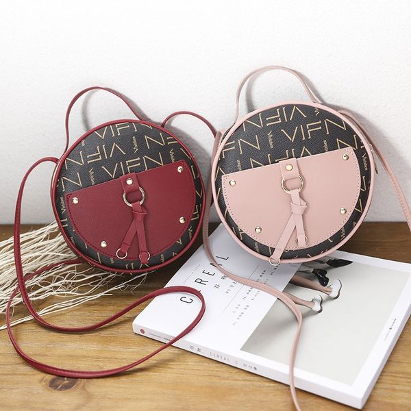 

women's shoulder bags 2020 tassel small round handbag simple wild shoulder bags fashion retro wind messenger bag