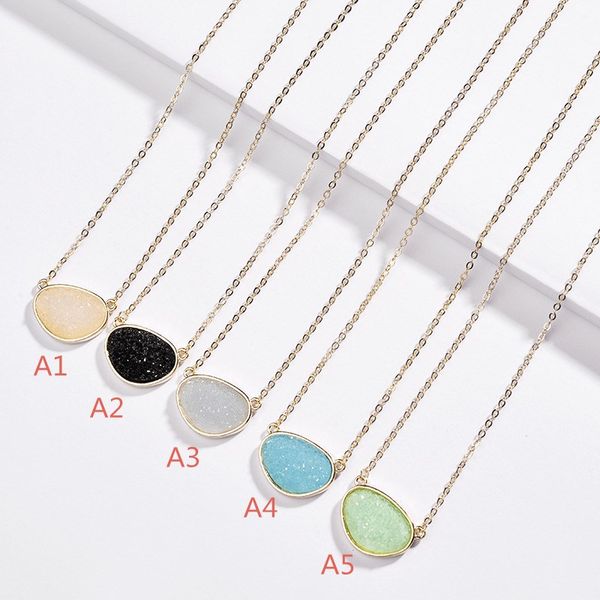 

мода попђлѬне druzy ожеѬеле 2styles позолоенне геомеѬии мол нађѬалнй камен Silver