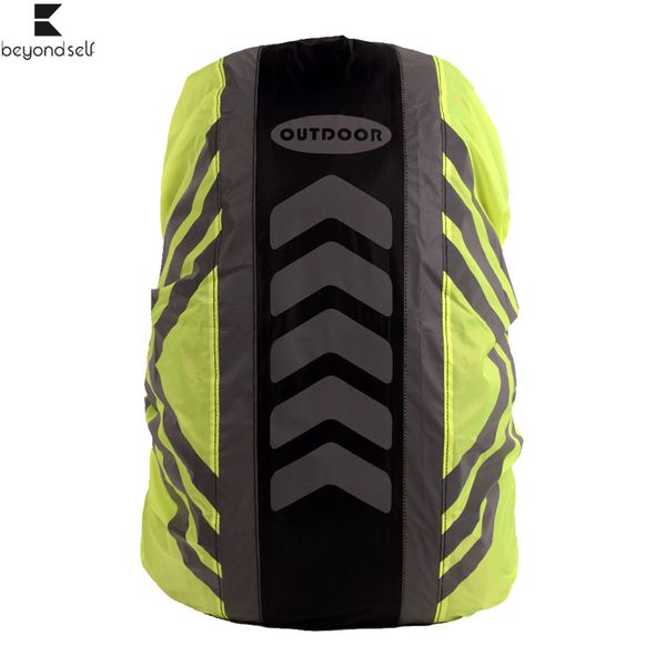 

new reflective 20-55l waterproof bag rain cover backpack cover outdoor travel camping dustproof rainproof covers for backpacks