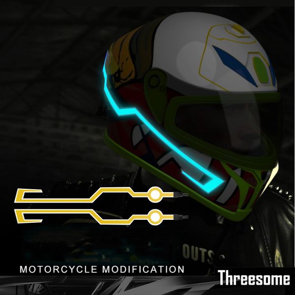 

srxtzm new rechargeable motorcycle helmet light strip led night signal light luminous stripe fashion modified glowing bars