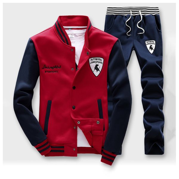 

mens designer sportswear костюмы мода contrast цвет длинным рукавом стенд воротник спортивные костюмы мужские люкс спорт стиль одежды 2020 н, Gray