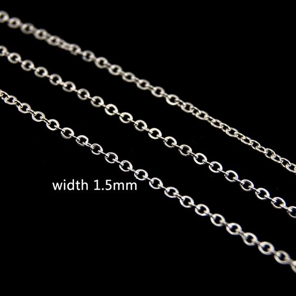 

нержавеющая сталь rolo o цепь серебряное ожерелье для женщин продать метр шарм ювелирных изделий, Silver