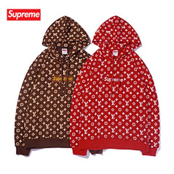 

2019 new men weater fa hion men no 13 upreme printing hoodie men and women no 13 loui vuitton ca ual weat hirt