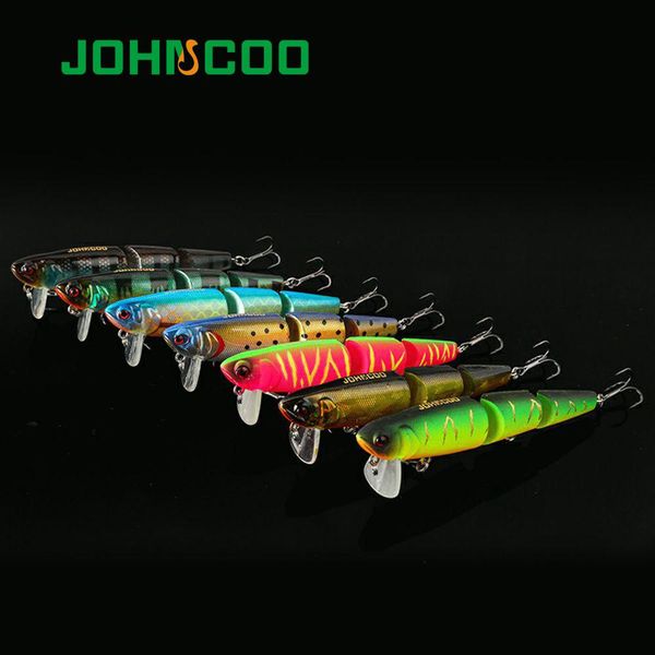 

ather fishing wobbler bait and swimming bait fishing lure 98mm/11.5g 3 segment minnow lure for bass pike dthsa