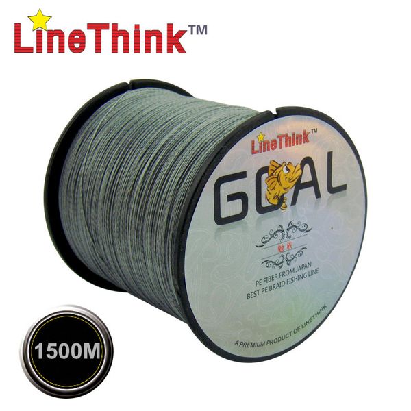 

1500m goal linethink brand multifilament 100% pe braided fishing line fishing braid ing
