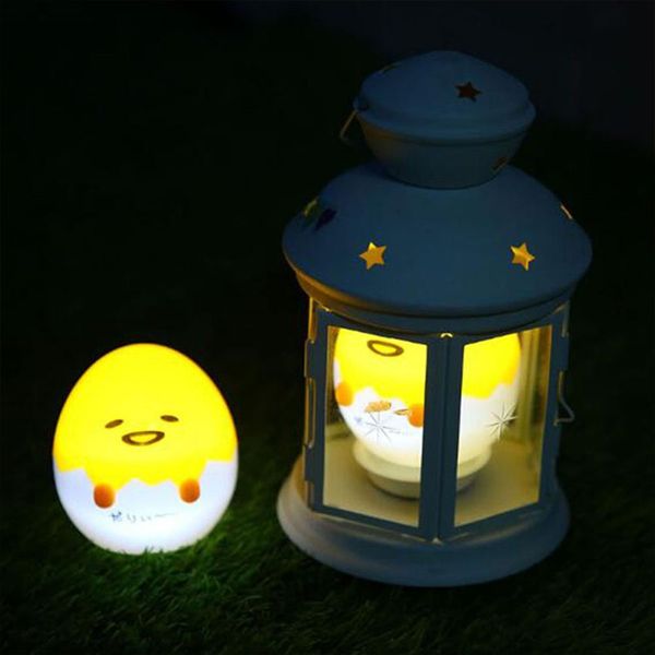 

желтый kawaii night light, мультфильм ленивый яйцо mini light night light подарок украшения дома 1 шт