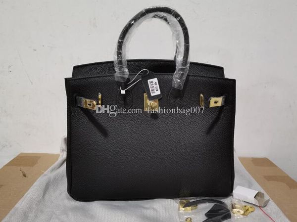 

3a new 20-25-30-35-40cm taurillon leather classic totes handbags for women stamp logo 2 handles with dust bag ing