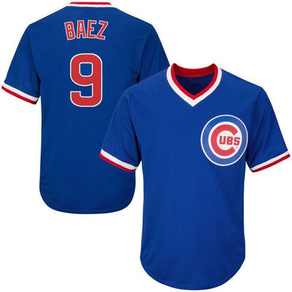 

Retro chicago 9 cub javier baez 44 anthony rizzo kri bryant jer ey hh eattle 24 mariner ken griffey jr 34 kirby puckett, Blue;black