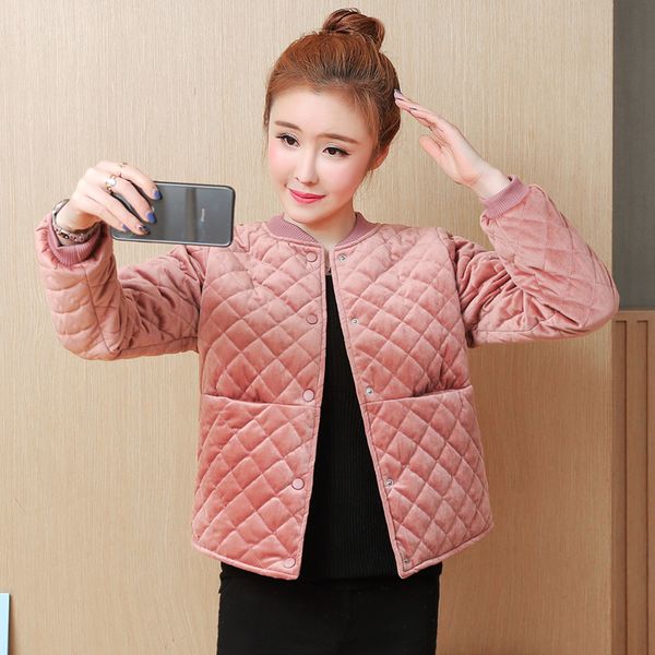 

cotton-padded clothes woman 2019 thickening bf student pleuche bread serve oversize east gate cotton short loose coat, Black