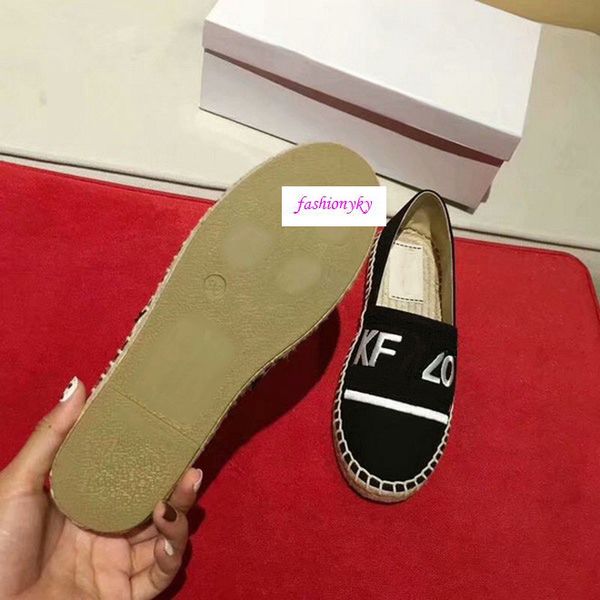 

new salefashionable embroidered straw woven shoes fisherman lovers shoes, Black