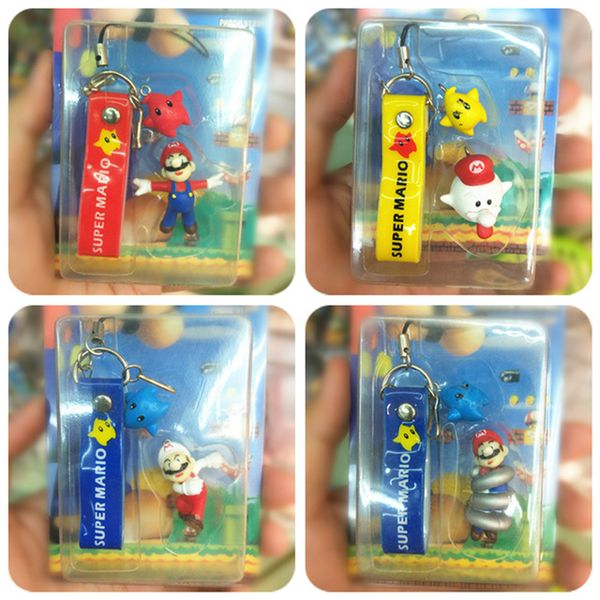 

марио действие цифры брелок подвеска аксессуары doll come with box упаковка best birthday girfs детские игрушки