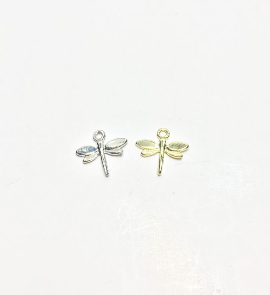 

eruifa 13*12mm shiny beautiful dragonfly 20pcs per bag zinc alloy diy charms pendant jewelry handmade diy 2 colors, Silver