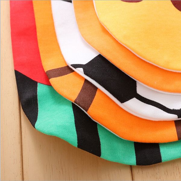 

baby girl boy bibs football orange cake cartoon baby cotton scarf bibs toddler button burp cloths feeding care