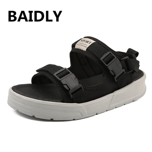 

summer man sandals breathable gladiator sandals non-slip casual men shoes outdoor flat men's slippers, Black