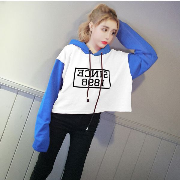 

wholesale women short hoodie women sweatshirt women jumper fashion street style b100768z, Black