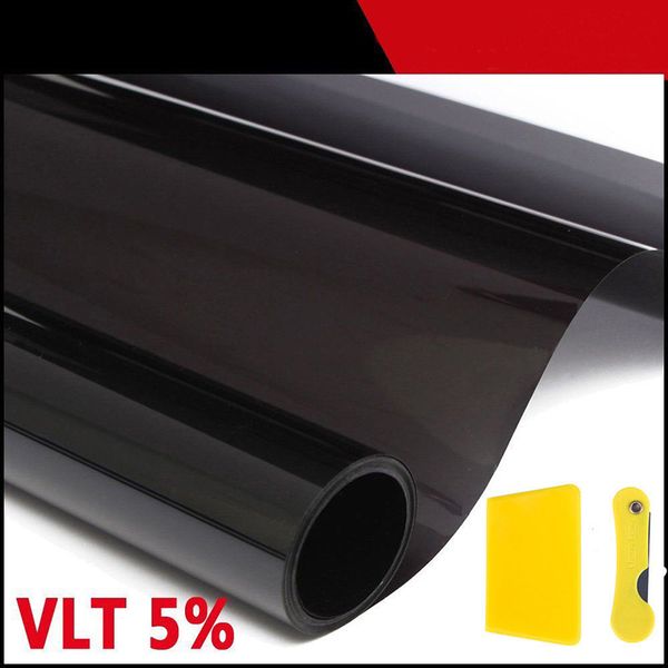 

окно автомобиля оттенок пленки 50 см * 600 см стекло vtl 5% рулон черный для автомобиля боковое окно дома коммерческая солнечная защита лето